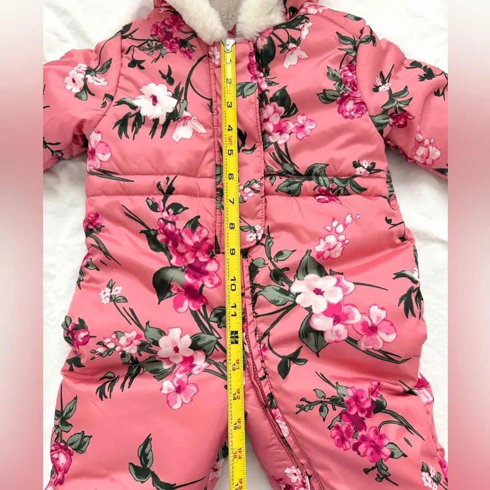 The Children’s Place Pink Floral Baby Bunting Snow Suit | 9-12m | Nearly New